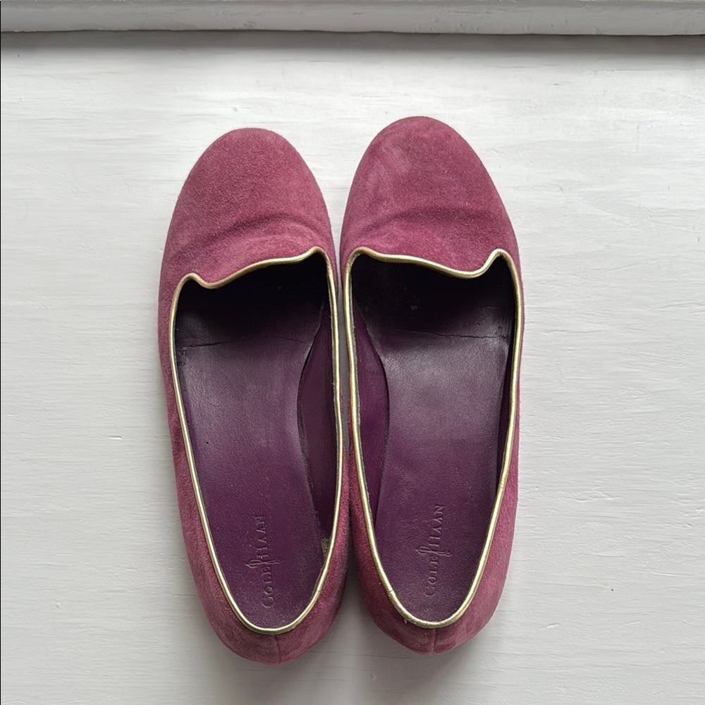 Cole Haan Women's Pink Suede Loafers